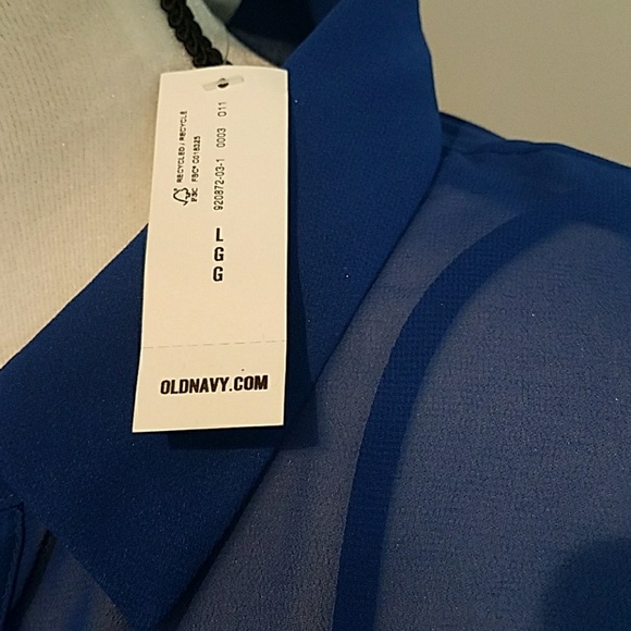 NWT | Old Navy | Blue | Chiffon | Dress - Picture 4 of 5